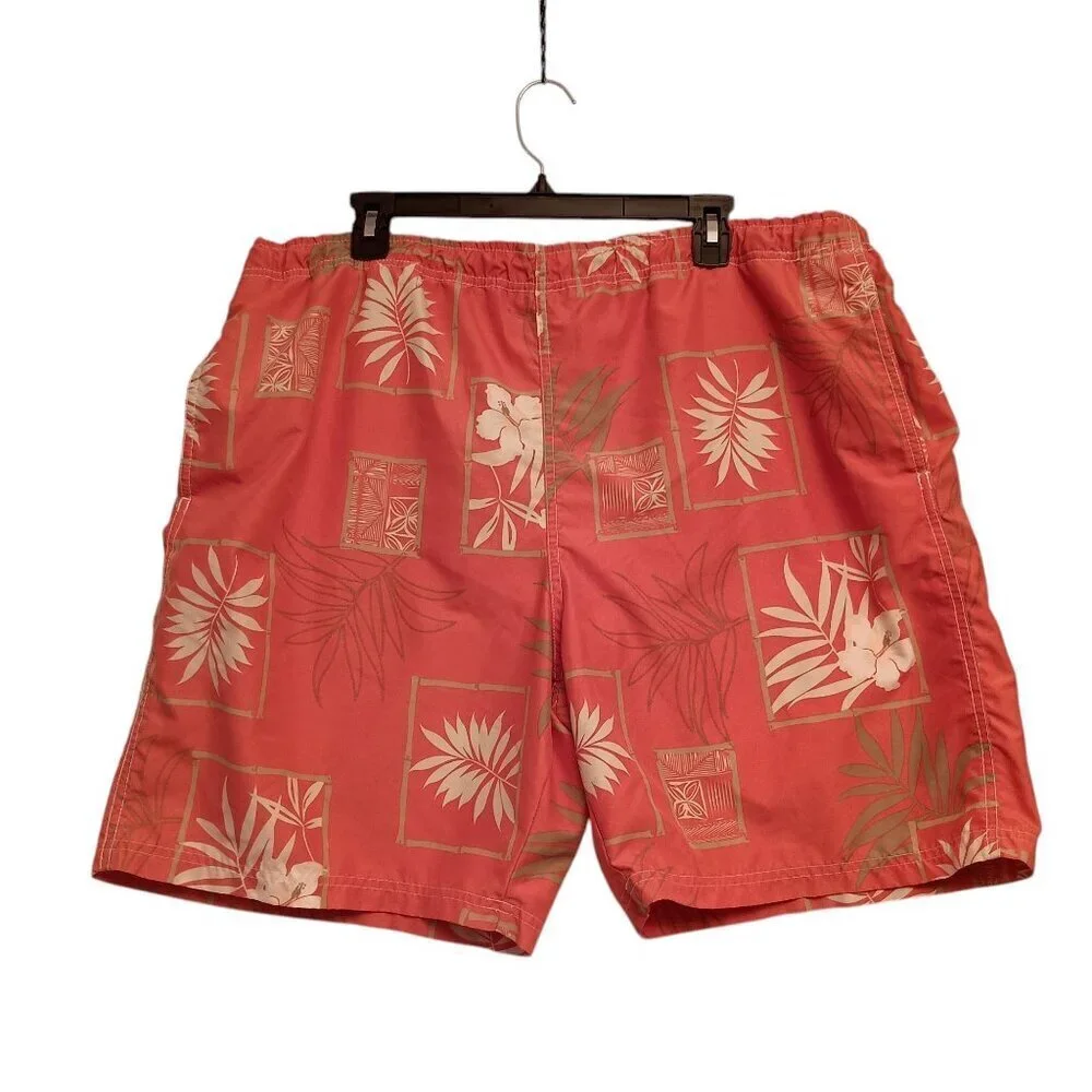 Rio by Merrill & Forbes Men's Swim Trunks shorts Side Pockets Tropical Size XL